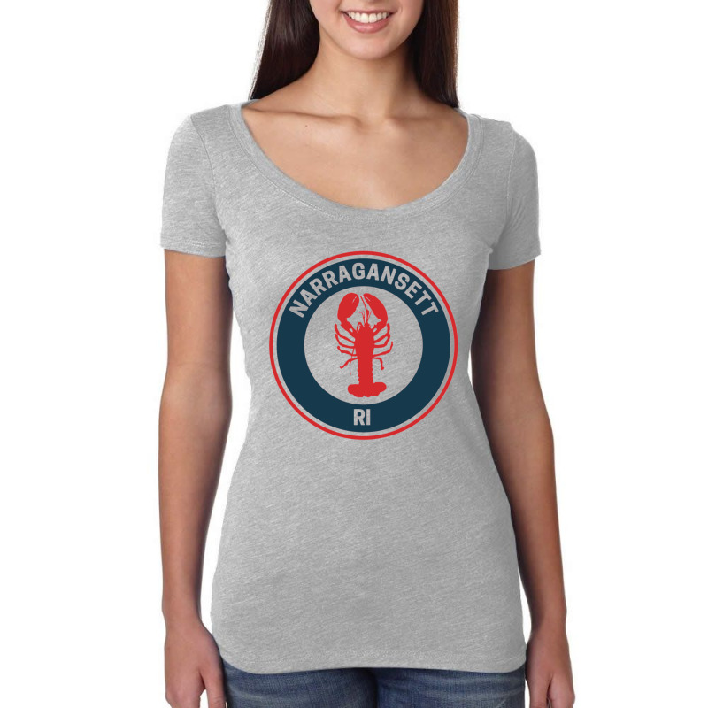 Vintage Narragansett Rhode Island Women's Triblend Scoop T-shirt by cm-arts | Artistshot