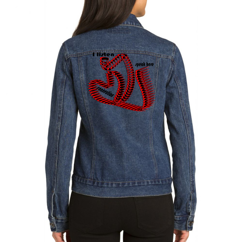 Connection Ladies Denim Jacket by nowlam | Artistshot