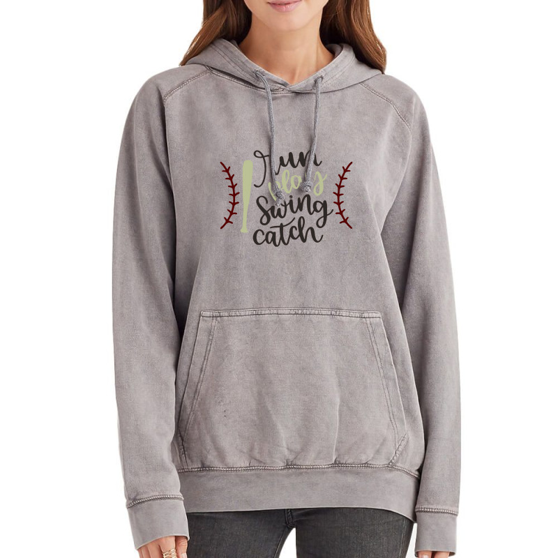 Baseball Game  Run Play Swing Catch Vintage Hoodie by antoniohollie | Artistshot