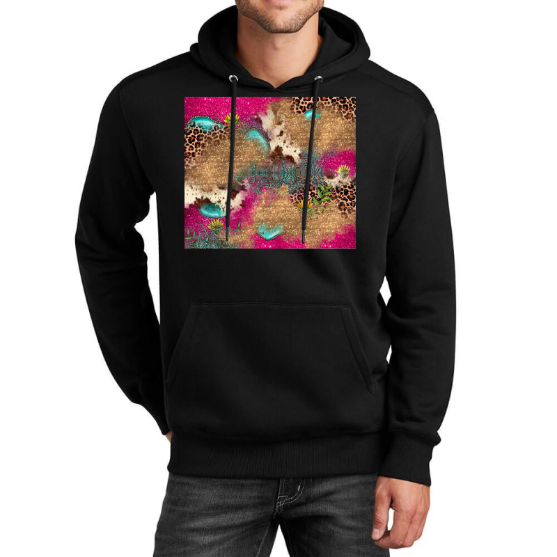 Pink Glitter Leopard Sunflower Gemstone Unisex Hoodie | Artistshot