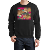 Pink Glitter Leopard Sunflower Gemstone Crewneck Sweatshirt | Artistshot