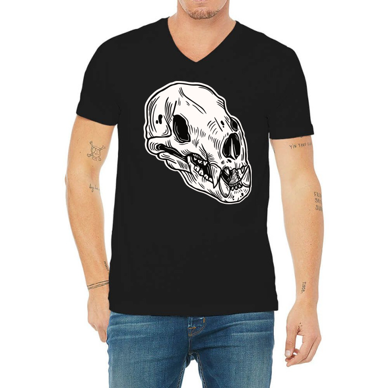 Animal Skull V-Neck Tee by Morspective | Artistshot