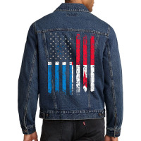 Panamanian Us Flag Panama Born Panamanian American Tank Top Men Denim Jacket | Artistshot