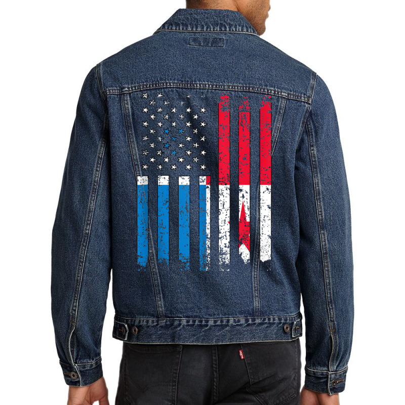 Panamanian Us Flag Panama Born Panamanian American Tank Top Men Denim Jacket by cm-arts | Artistshot