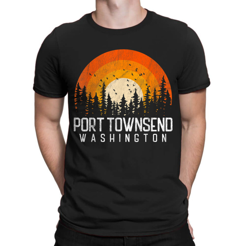 Port Townsend Washington Wa Shirt Retro 70s 80s Vintage Gift T Shirt T-shirt | Artistshot