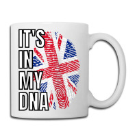 Its In My Dna British Flag United Kingdom Fingerprint Raglan Baseball Coffee Mug | Artistshot