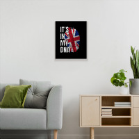 Its In My Dna British Flag United Kingdom Fingerprint Raglan Baseball Metal Print Vertical | Artistshot