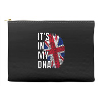 Its In My Dna British Flag United Kingdom Fingerprint Raglan Baseball Accessory Pouches | Artistshot