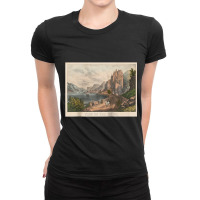 Vintage Rhine River Illustration (1907) Raglan Baseball Tee Ladies Fitted T-shirt | Artistshot