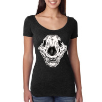 Front Animal Skull Women's Triblend Scoop T-shirt | Artistshot