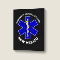 New Mexico Ems Emergency Medical Services Emt Medic Portrait Canvas Print | Artistshot