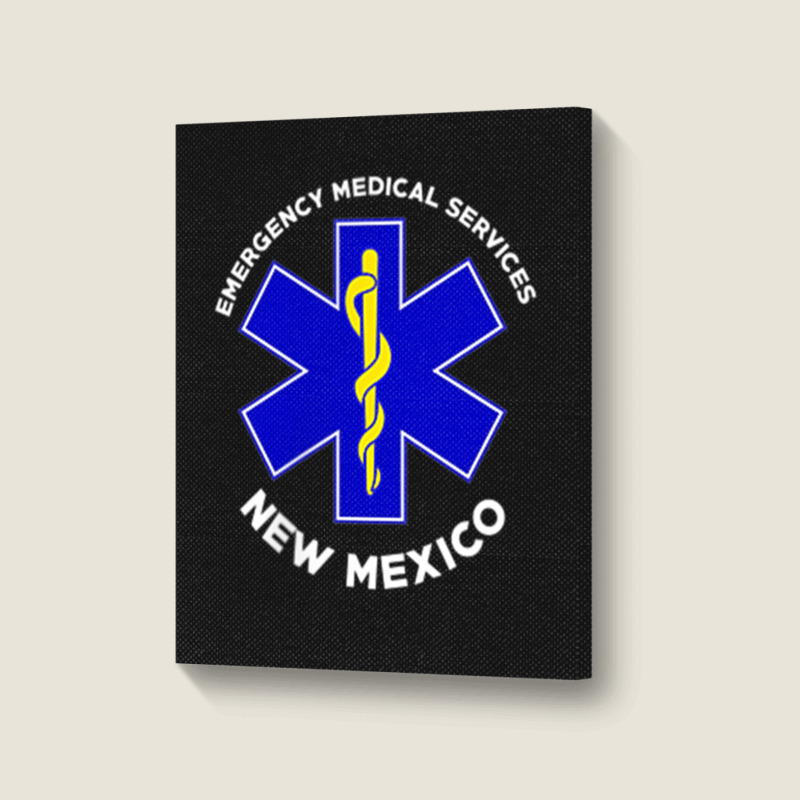 New Mexico Ems Emergency Medical Services Emt Medic Portrait Canvas Print | Artistshot