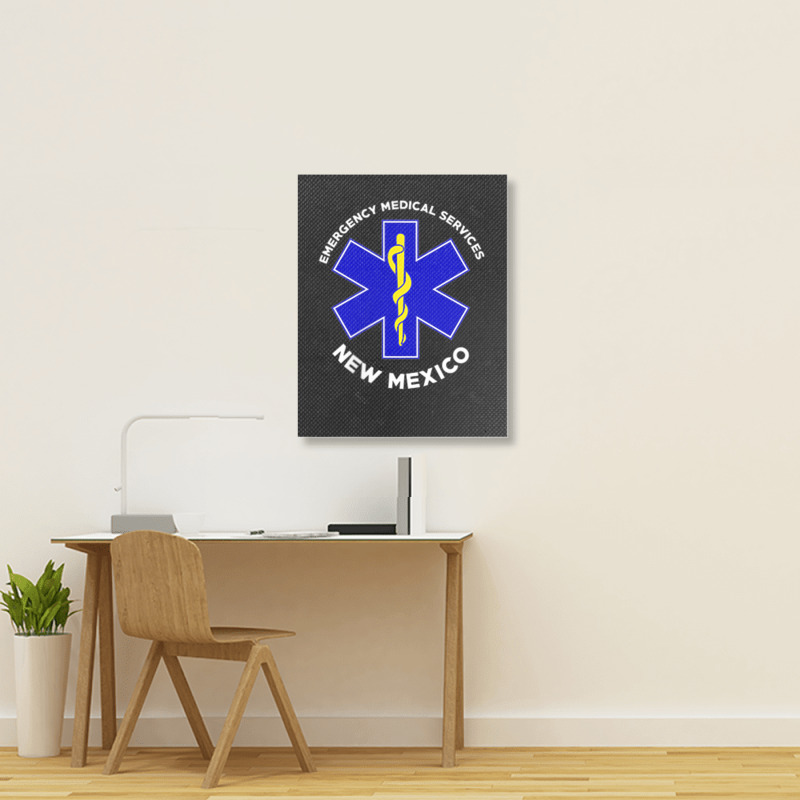 New Mexico Ems Emergency Medical Services Emt Medic Portrait Canvas Print | Artistshot