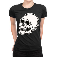 Side Man Bones Ladies Fitted T-shirt | Artistshot