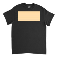 Cream Colored Notebook Paper With Single Black Lines And Yellow Paragr Classic T-shirt | Artistshot