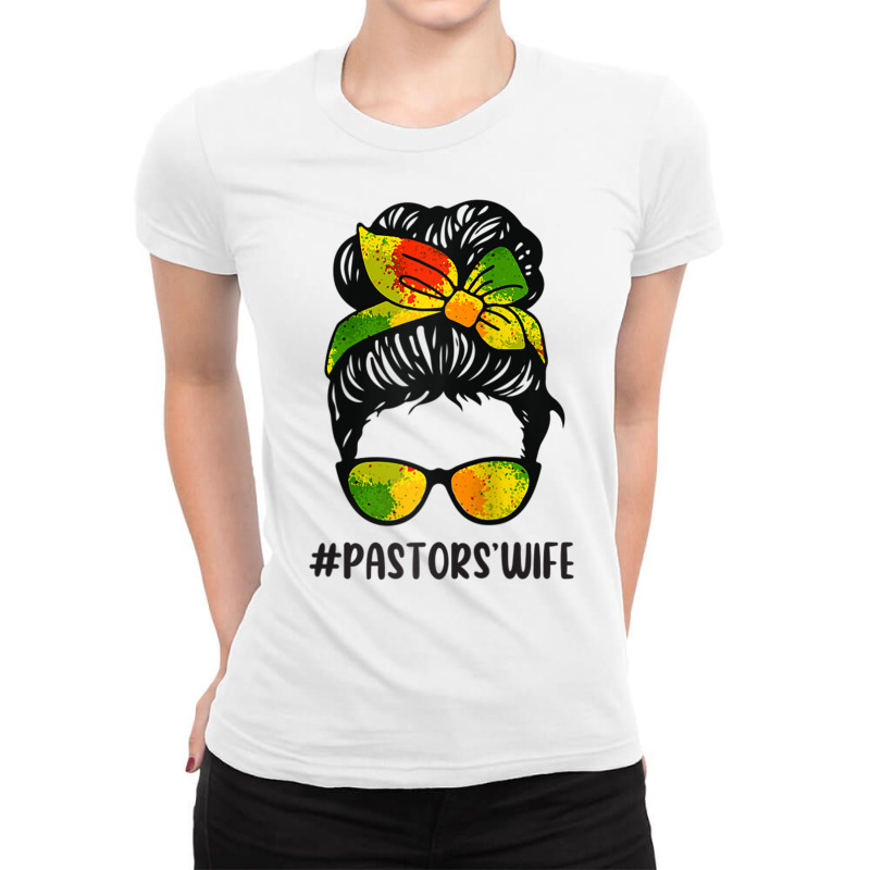 Messy Bun Hair Pastor's Wife Life  Christian Women Raglan Baseball Tee Ladies Fitted T-Shirt by cm-arts | Artistshot