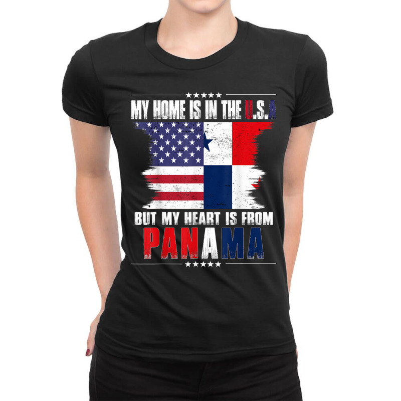 American Grown Patriot Panamanian American From Panama T Shirt Ladies Fitted T-Shirt by cm-arts | Artistshot