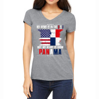 American Grown Patriot Panamanian American From Panama T Shirt Women's V-neck T-shirt | Artistshot