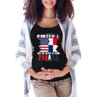 American Grown Patriot Panamanian American From Panama T Shirt Maternity Scoop Neck T-shirt | Artistshot