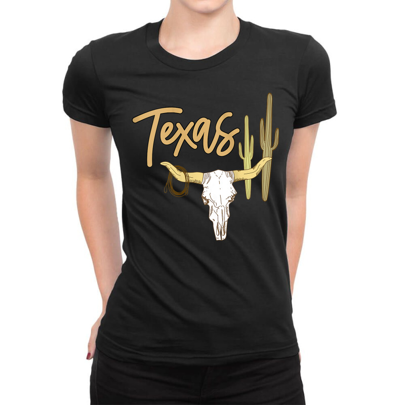 Womens Vintage Style Texas Native Texan Lonestar State Longhorn Tank T Ladies Fitted T-Shirt by cm-arts | Artistshot