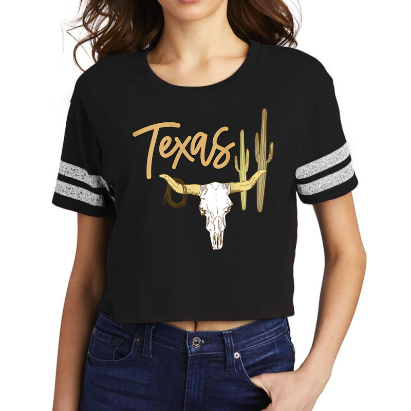 Womens Vintage Style Texas Native Texan Lonestar State Longhorn Tank T Scorecard Crop Tee by cm-arts | Artistshot