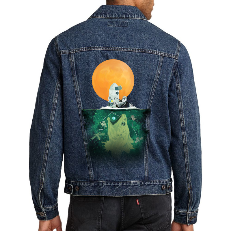 Deep Cosmic Intergalactic Fishing Men Denim Jacket by JesseWatson | Artistshot