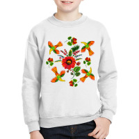 Slavic Colorful Birds, Flowers Petrykivka Painting Ethnical Premium T Youth Sweatshirt | Artistshot