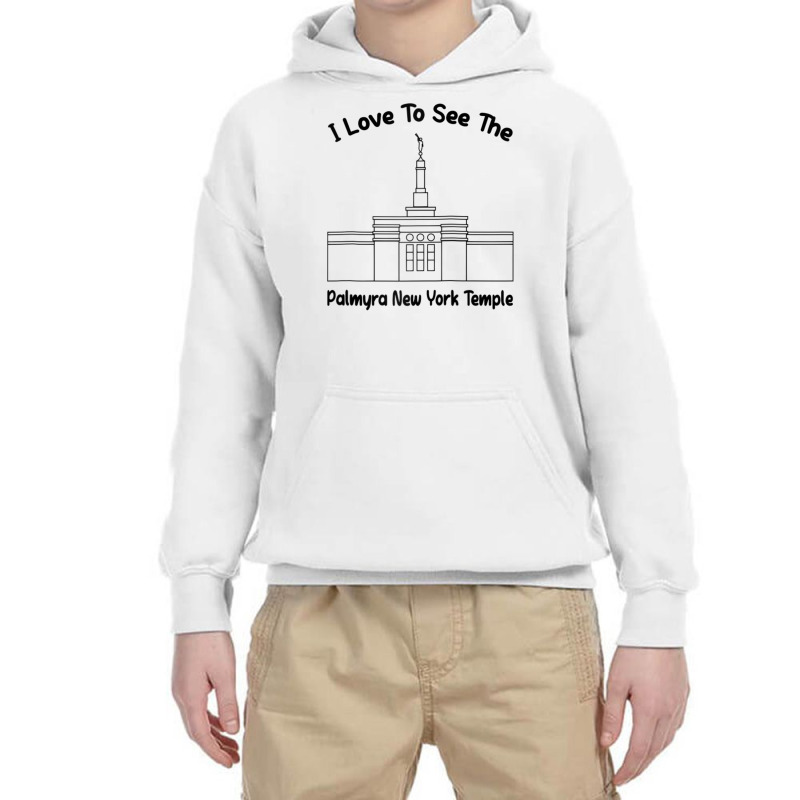 Palmyra Ny Temple, I Love To See My Temple, Primary Raglan Baseball Te Youth Hoodie by cm-arts | Artistshot