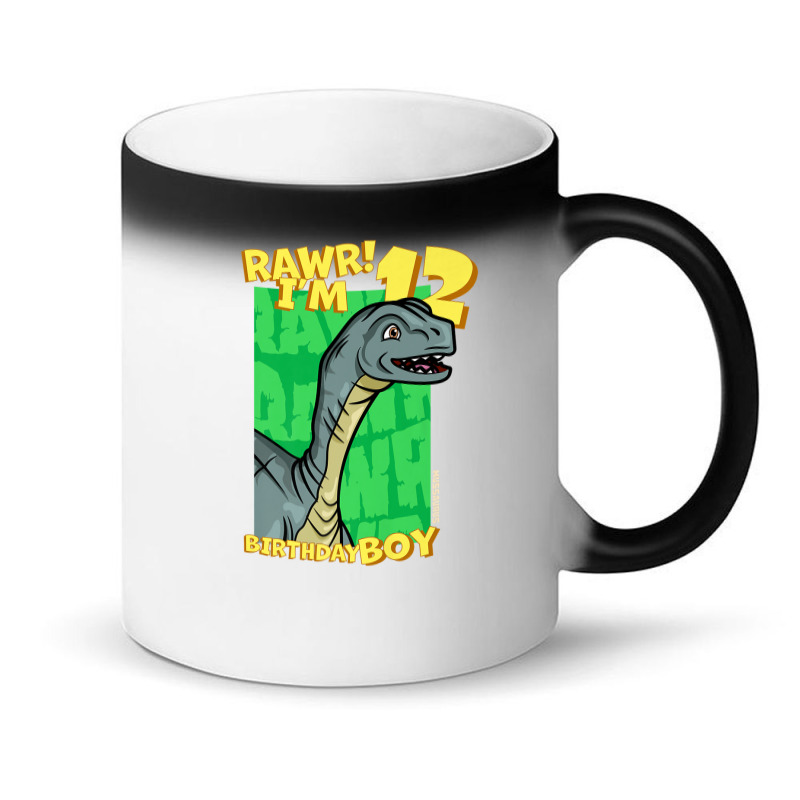 Rawr! I'm 12 Birthday Boys 12th Birthday Dino Mussaurus Magic Mug | Artistshot