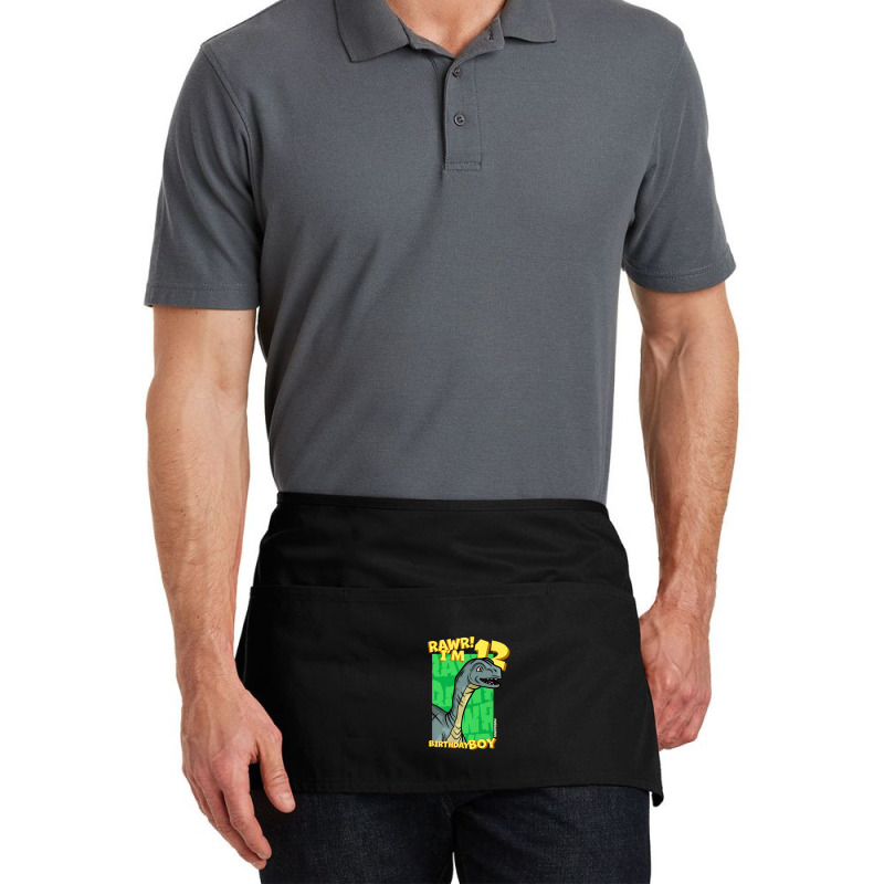 Rawr! I'm 12 Birthday Boys 12th Birthday Dino Mussaurus Waist Apron | Artistshot