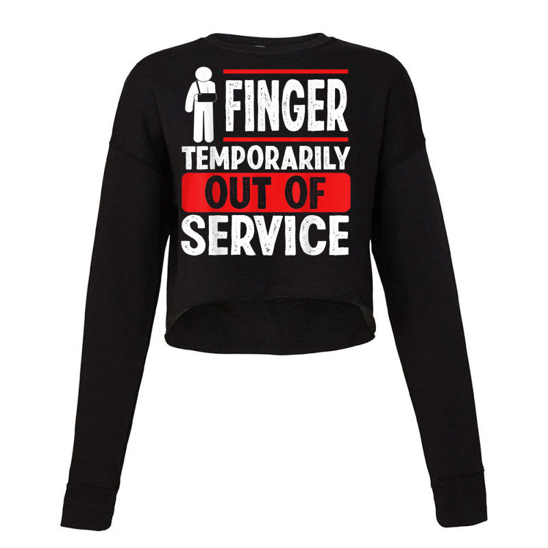 Broken Finger Humor Funny Broken Finger Survivor Warrior T Shirt Cropped Sweater by cm-arts | Artistshot