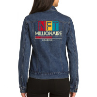 Nft Millionaire Loading   Crypto Hodl T Shirt Ladies Denim Jacket | Artistshot