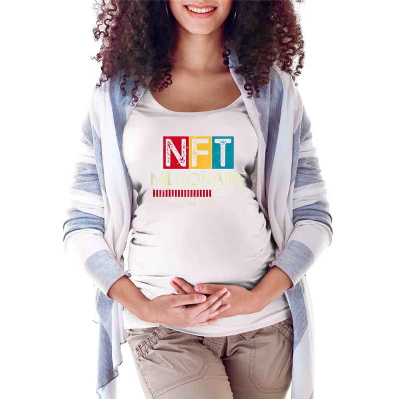 Nft Millionaire Loading   Crypto Hodl T Shirt Maternity Scoop Neck T-shirt by hin | Artistshot