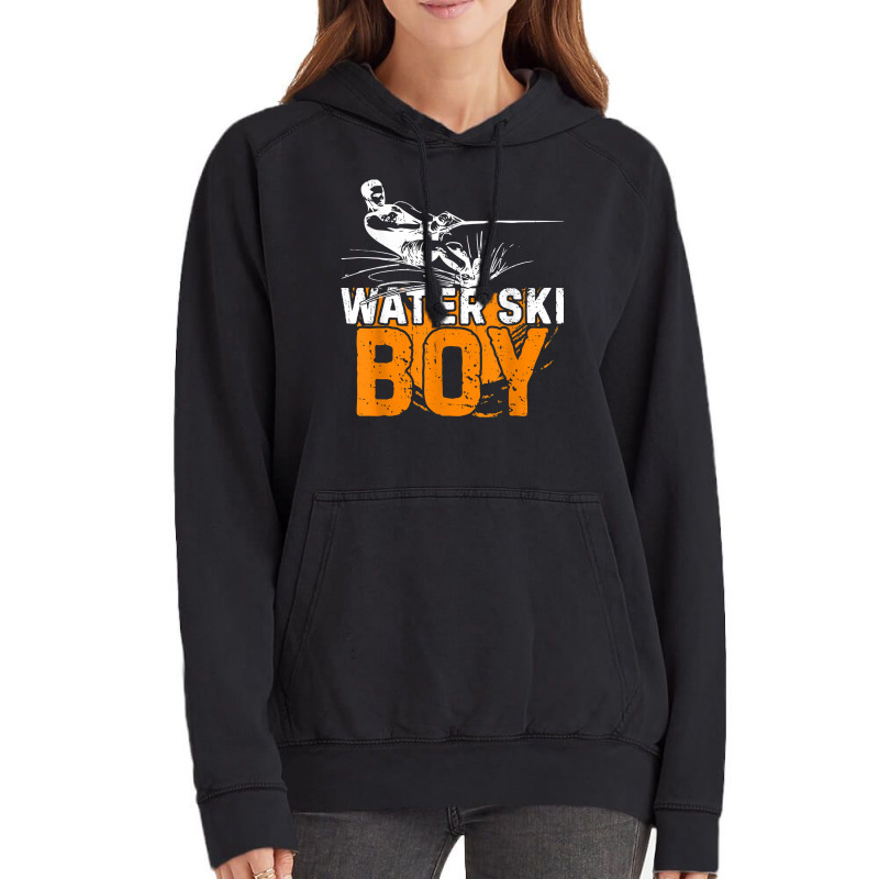 Water Ski Boy Funny Water Skiing Water Sports Waterskiing T Shirt Vintage Hoodie by cm-arts | Artistshot