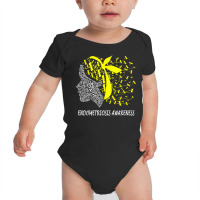 We Wear Yellow For Endometriosis Awareness T Shirt Baby Bodysuit | Artistshot