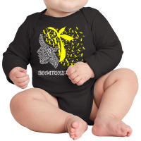 We Wear Yellow For Endometriosis Awareness T Shirt Long Sleeve Baby Bodysuit | Artistshot