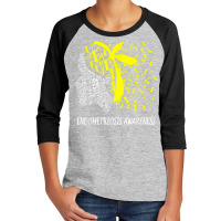 We Wear Yellow For Endometriosis Awareness T Shirt Youth 3/4 Sleeve | Artistshot