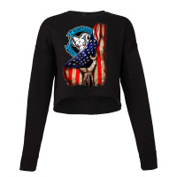 Strike Fighter Squadron 83 (vfa 83) American Flag Raglan Baseball Tee Cropped Sweater | Artistshot