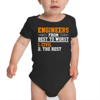 Womens Engineers Best To Worst Civil Engineer Dad V Neck T Shirt Baby Bodysuit | Artistshot