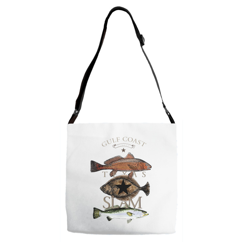 Texas Slam Fishing Red Drum Flounder Trout T Shirt Adjustable Strap Totes | Artistshot