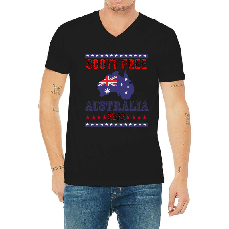 Scott Free - Australia Federal Election 2022 Fitted Scoop V-Neck Tee by GEORGEJUBILEE | Artistshot