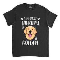 The Best Therapy Is A Golden Retriever Fur Mama Women Dog Classic T-shirt | Artistshot