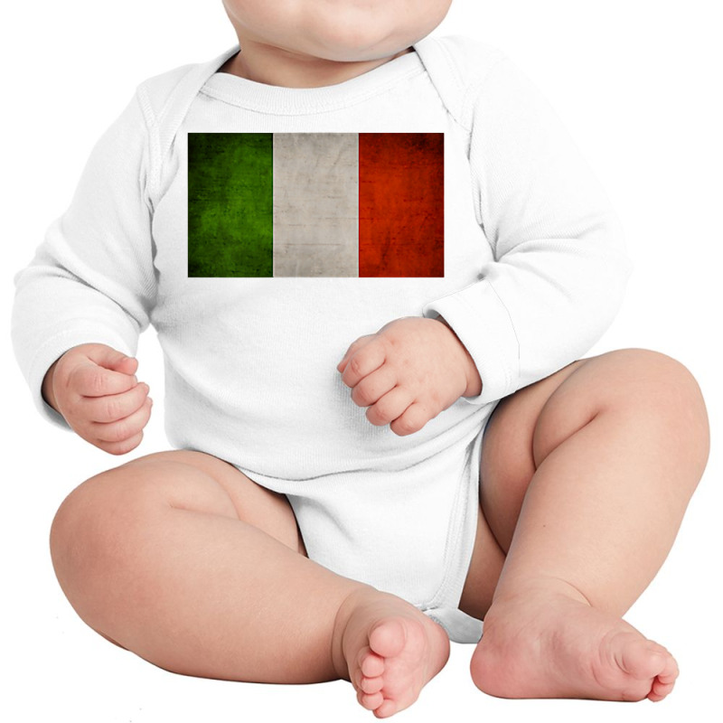 Classic Italy Vintage Italian Flag Stylish Special Design T Shirt Long Sleeve Baby Bodysuit | Artistshot