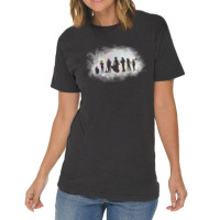 Surfer Silhouettes Back Black Vintage T-shirt | Artistshot