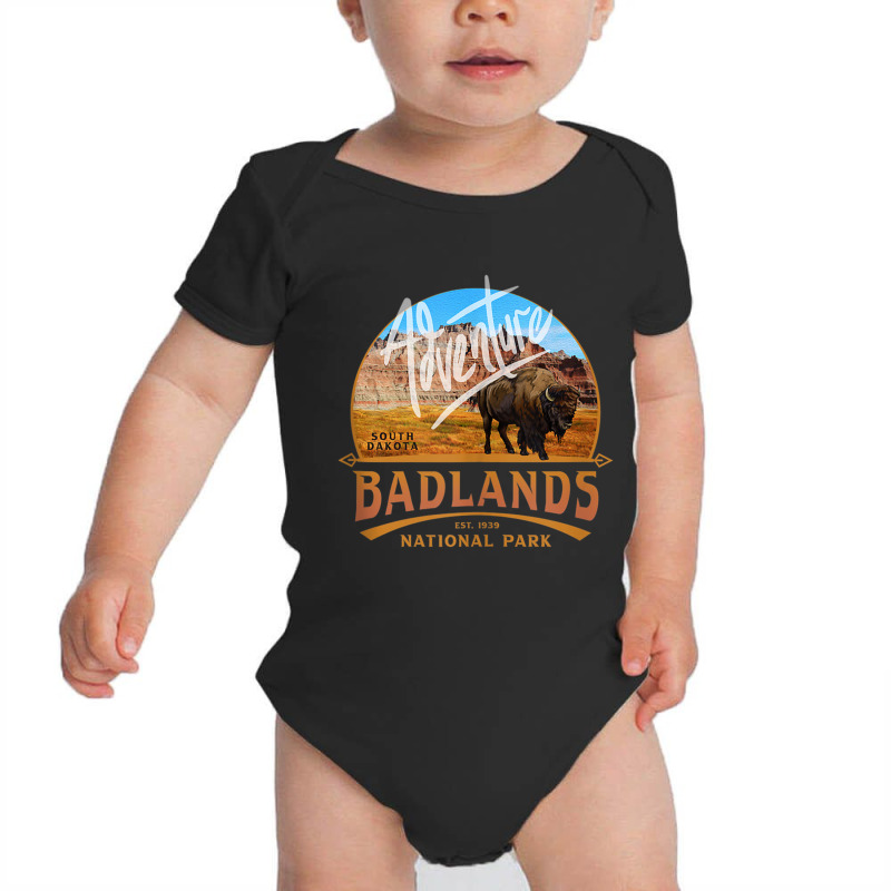 Badlands National Park South Dakota Bison Vacation Souvenir Tank Top Baby Bodysuit by cm-arts | Artistshot