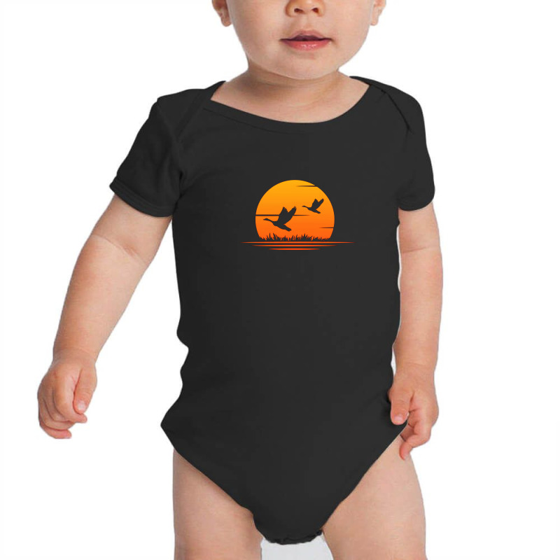 Goose Sunset Baby Bodysuit by cm-arts | Artistshot