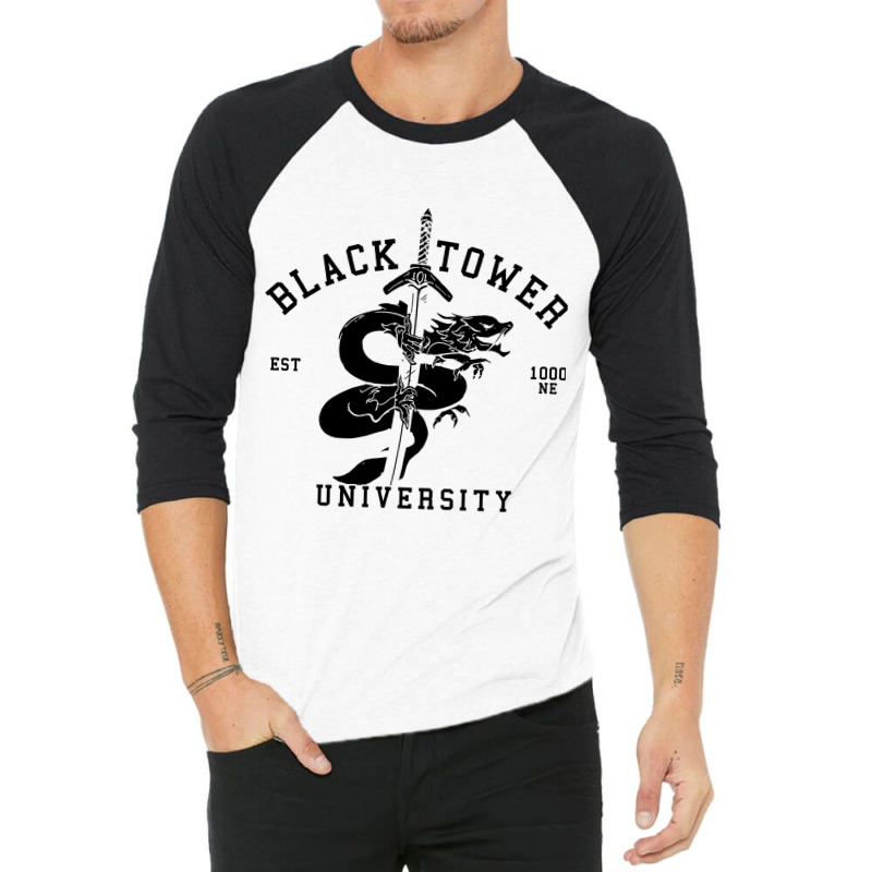 Black University 3/4 Sleeve Shirt by idalismarcha | Artistshot