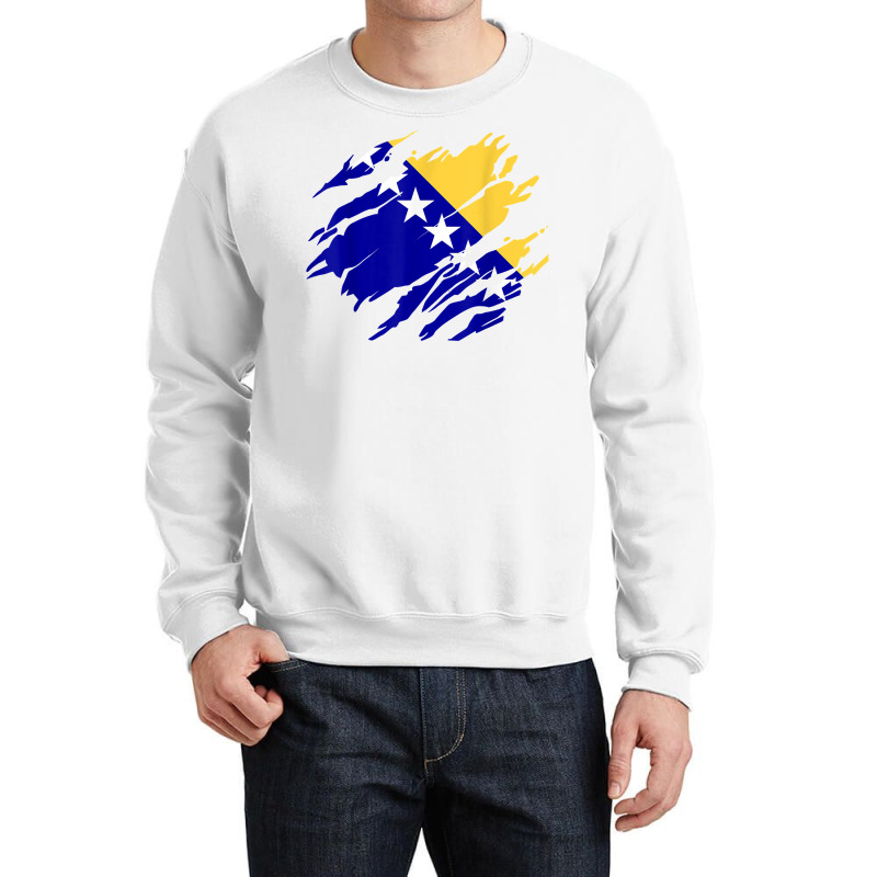 Bosnia Bosnian Flag T Shirt Crewneck Sweatshirt by melliebowleli | Artistshot