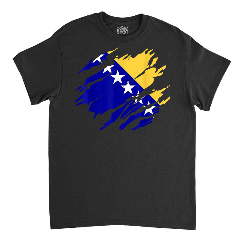 Bosnia Bosnian Flag T Shirt Classic T-shirt by melliebowleli | Artistshot