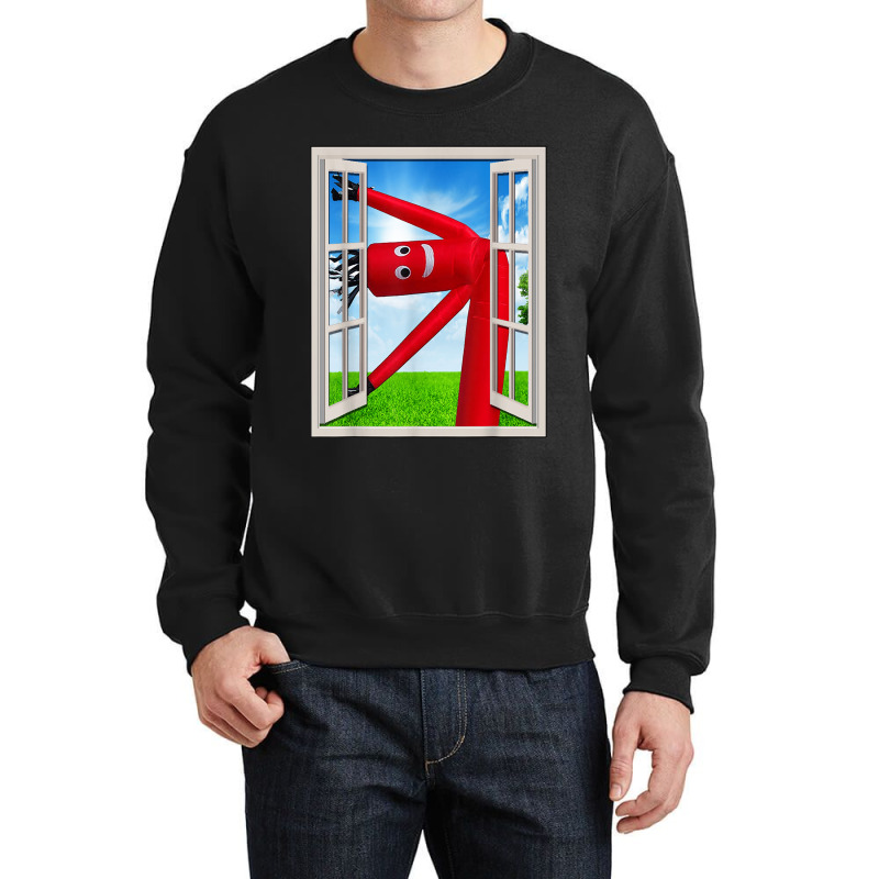 Wacky Waving Inflatable Tube Man Air Dancer In Window Crewneck Sweatshirt by CurtisStout | Artistshot